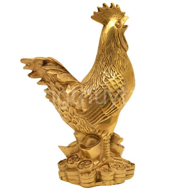 Gà Trống ĐỒNG Phong thủy, Trang trí cao 14cm