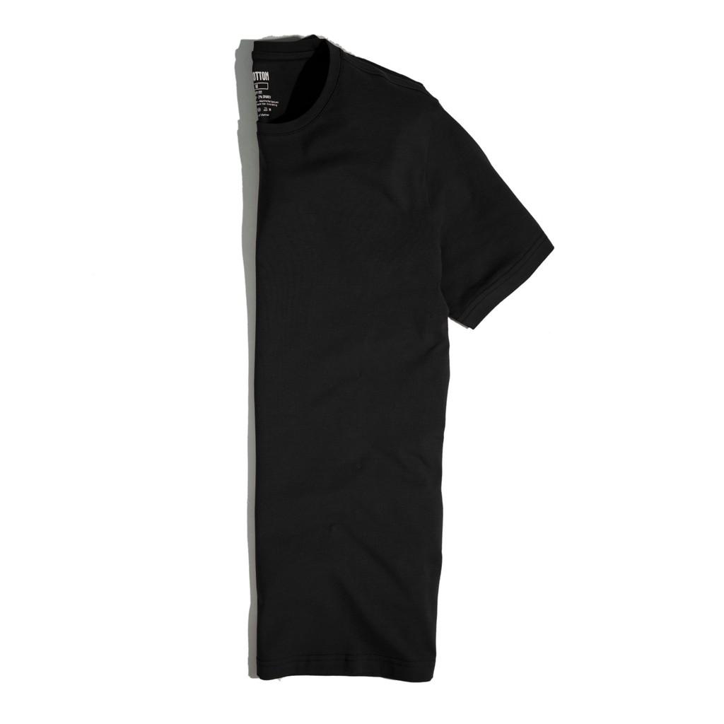 Áo Thun Ngắn Tay Cổ Tròn Đen BY COTTON Black Basic Tee