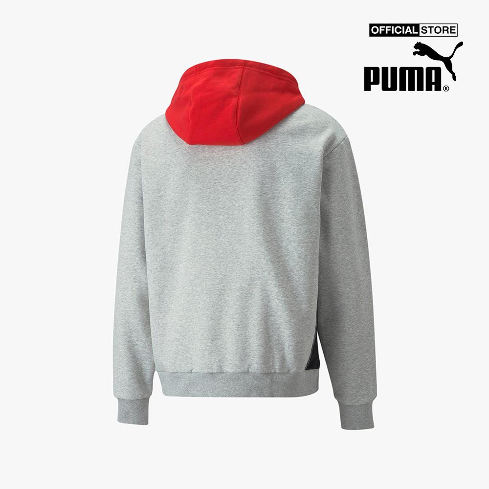 PUMA - Áo hoodie nam phối mũ trùm Playbook Basketball Pullover 534188