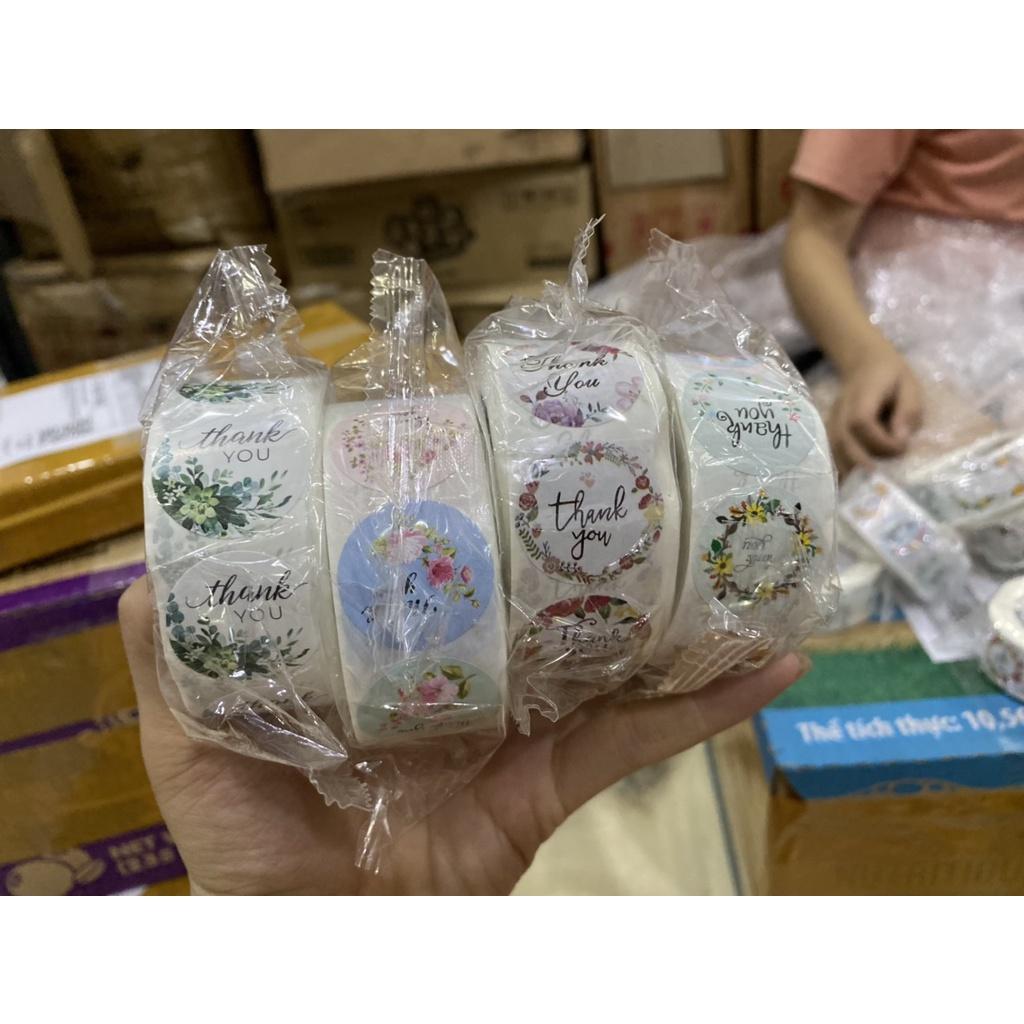 Nhãn Dán In Chữ Thank You Hình Độc Đáo - CUỘN 500 STICKER TEM CẢM ƠN - THANK YOU. Hình Ngẫu Nhiên