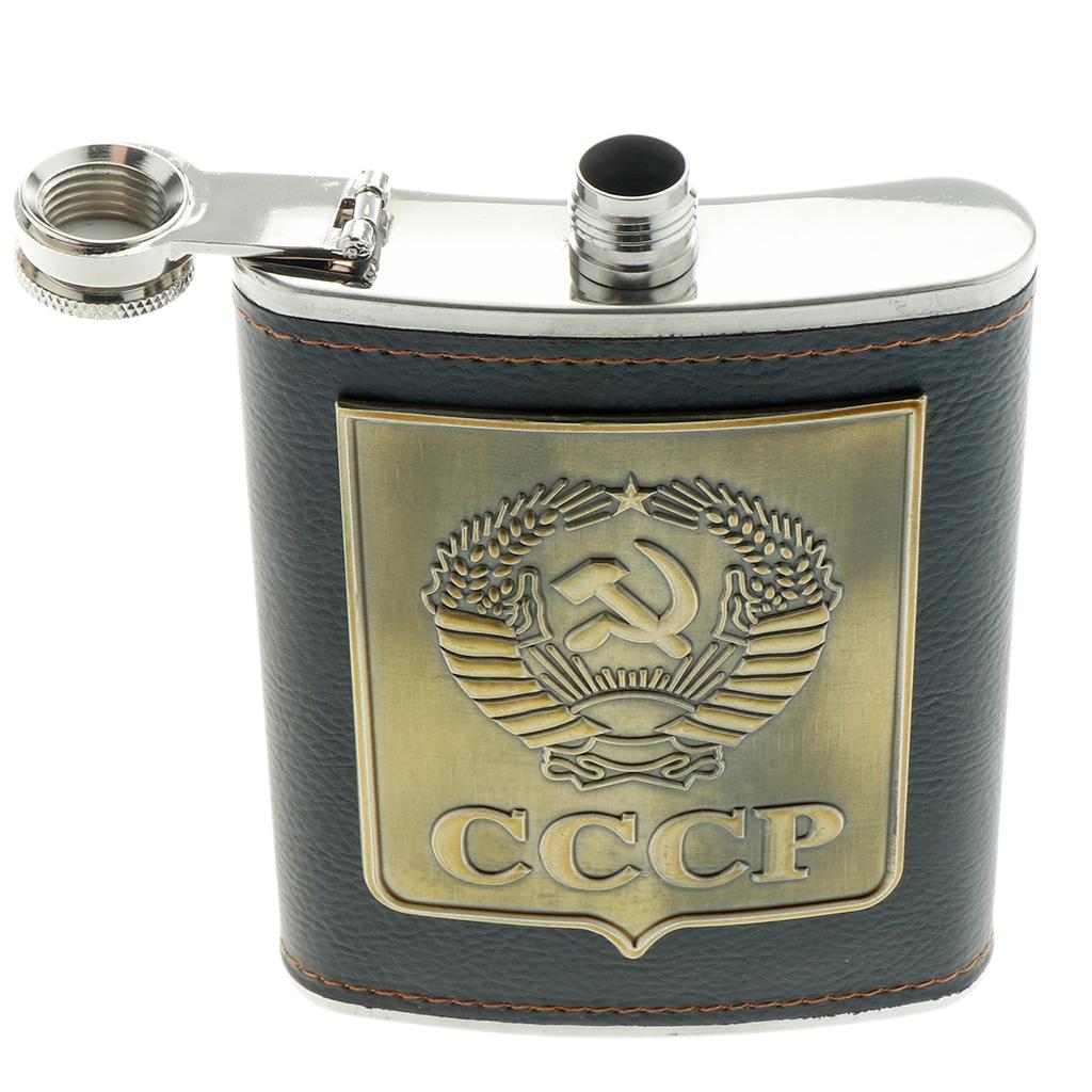 Russia High Grade Hip Flask 230ml/8oz Stainless Steel Flagon Whiskey Bottle
