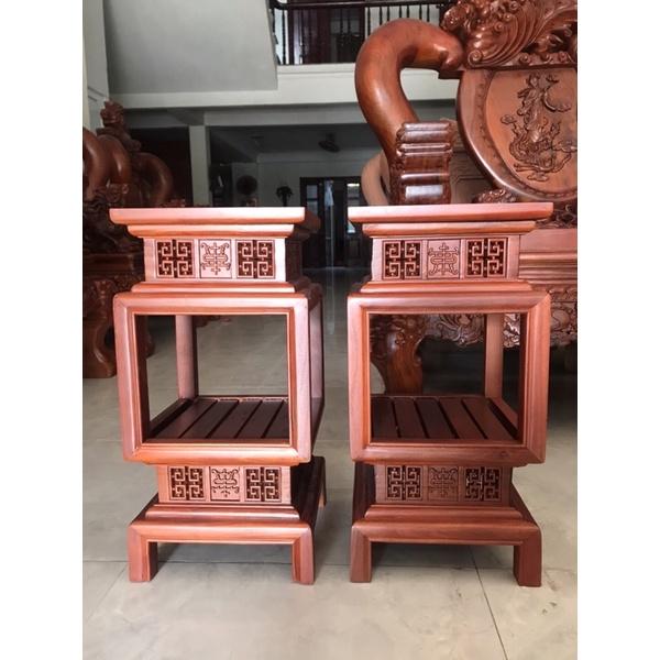 Đôn đèn gỗ Hương cao cấp 30x60cm