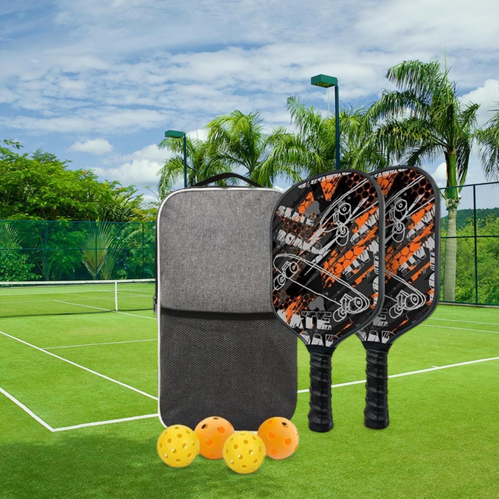 Portable Rackets 4 Pickleballs Includes 2 Rackets Pickleball Paddle Set