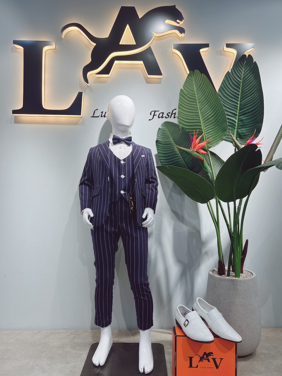 Vest bé trai cao cấp màu Xanh MS2016
