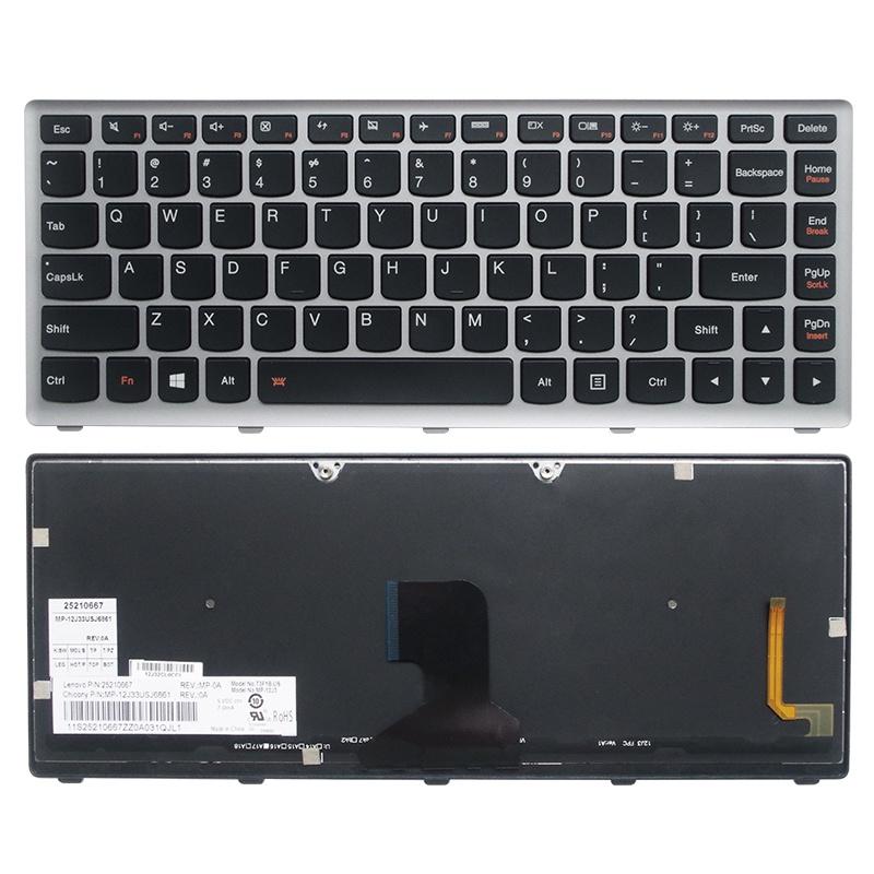 Bàn phím LED nền cho Lenovo Silver Box Z400 Z400A P400 Z410 Z400T Z400P