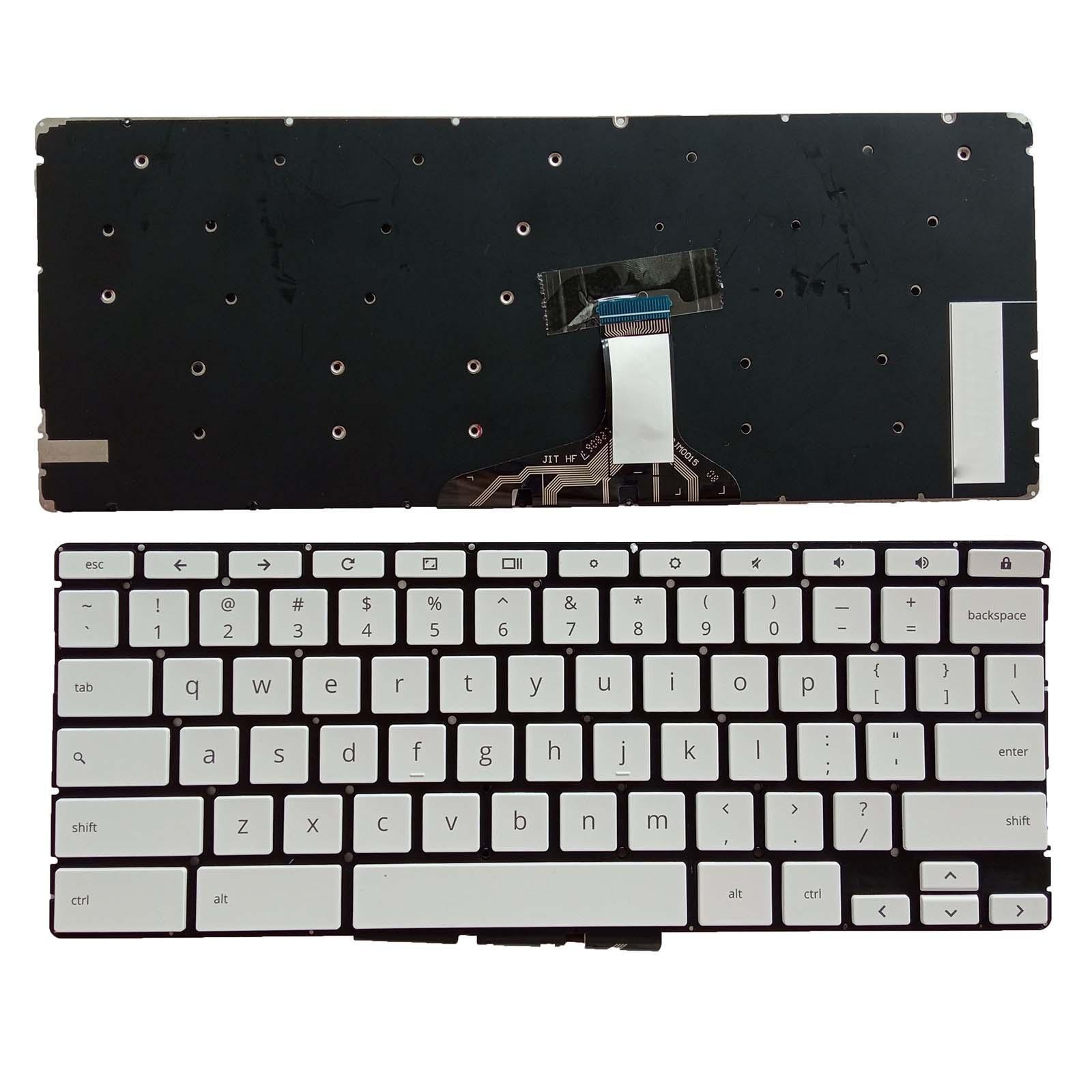 Laptop Keyboard US Layout White for HP Chromebook 14-Ca 14-Ca020NR Notebook