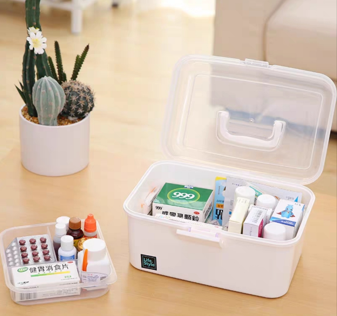 Hộp đựng dụng cụ y tế, tủ thuốc gia đình có quai xách