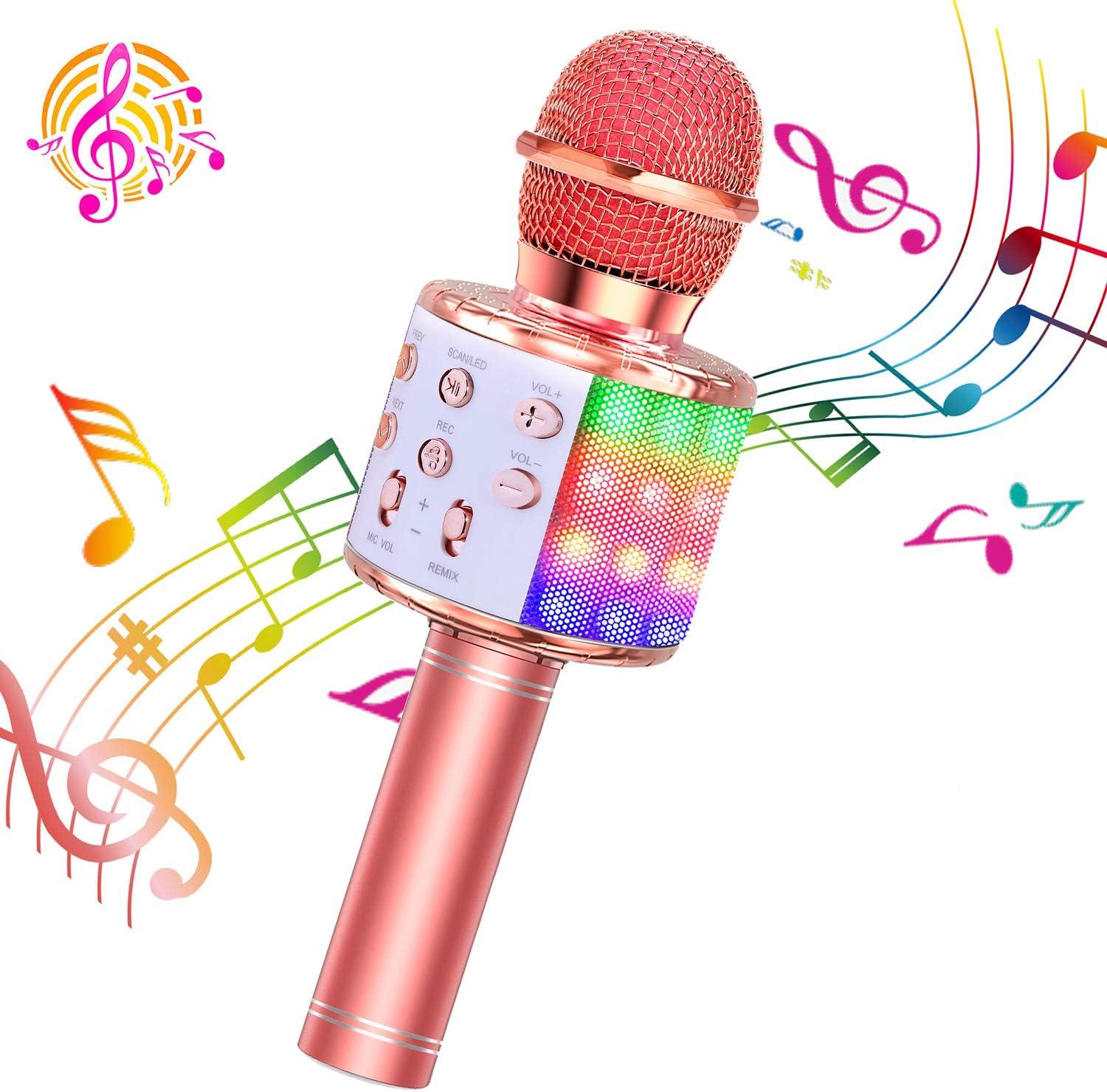 Micro Karaoke Bluetooth di động có đèn LED Disco