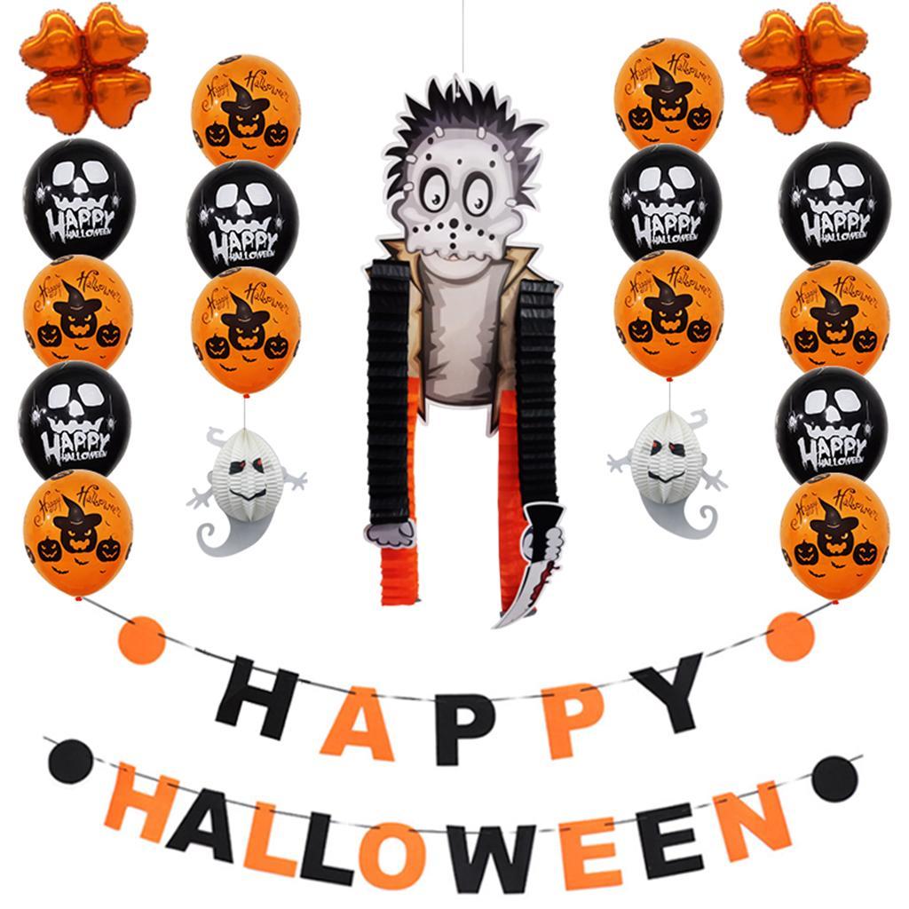 Halloween Balloons Banner Kit Happy Halloween Party Decoration