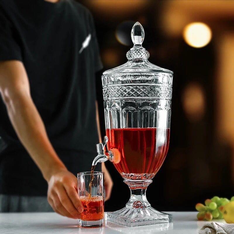 BÌNH ĐỰNG NƯỚC UỐNG THỦY TINH TRẮNG CÓ VÒI RÓT TIỆN LỢI 3 LÍT