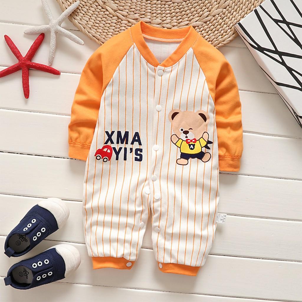 Bodysuit cho bé body liền thân dài tay cho bé trai gái sơ sinh từ 3-12kg, hàng Quảng Châu đẹp – BD01