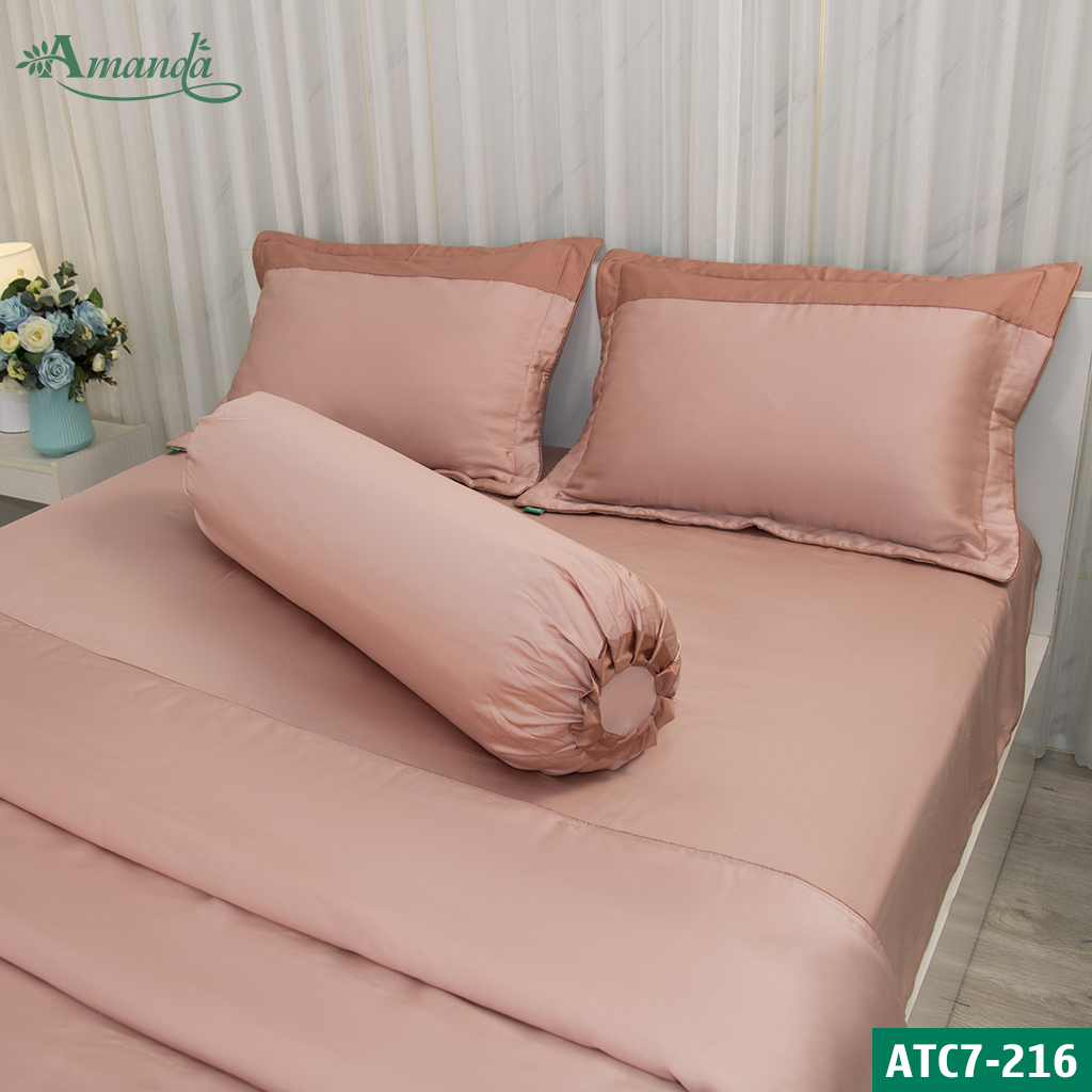 Bộ chăn ra gối lụa tencel tơ tằm Amanda