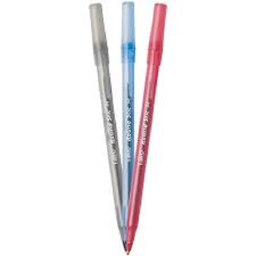 Combo 10-20-30 cây Bút bi Bic xanh giá sỉ - Bút Bic Round Stic Xtra Life, cỡ ngòi 1.0mm, Pen Tapping