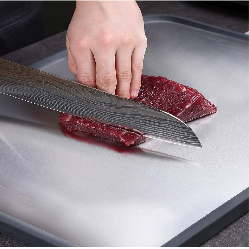 Thớt Inox 304 cao cấp 2 mặt băm chặt được kích thước 39 * 28 * 1.12cm