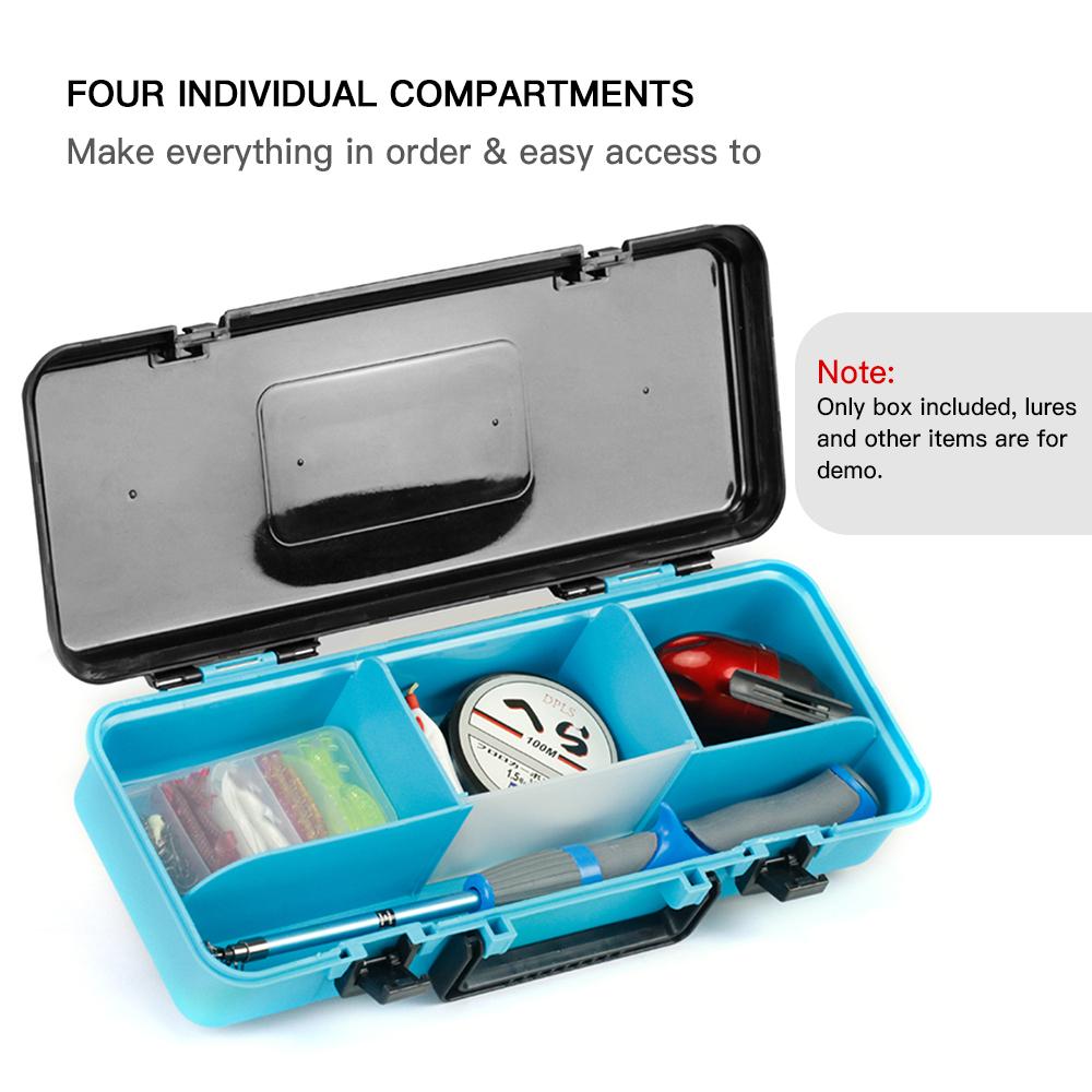 Hộp Đựng Mồi Câu 4 Ngăn Có Tay Cầm Không Thấm Nước Fishing Box Lure Case