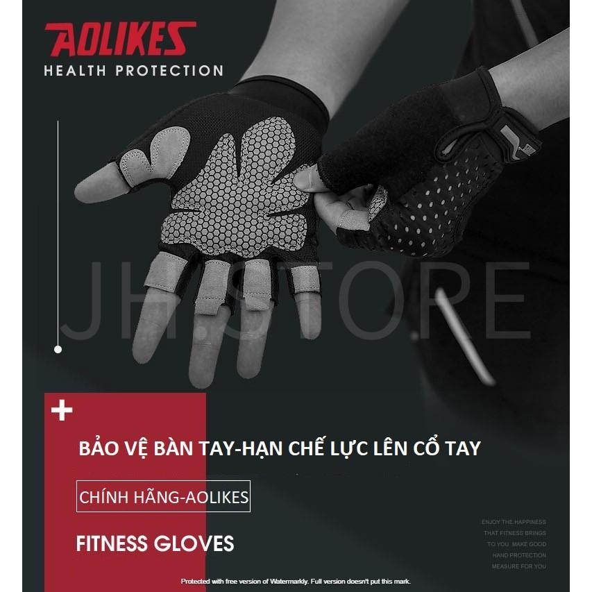 SALEBao tay,găng tay thể thao nam nữ tập gym/tập tạ AOLIKES CHÍNH HÃNG/có video sản phẩm thực tế