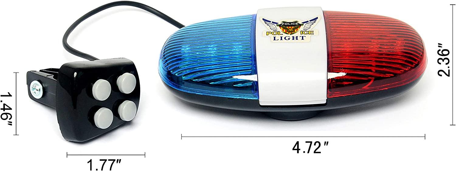 6 Đèn LED Xe đạp Xe đạp leo núi Âm thanh cảnh sát, 4 Còi điện tử âm thanh