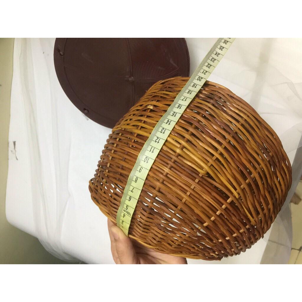 Giỏ mây đan cắm hoa kích thước 20x22x17cm