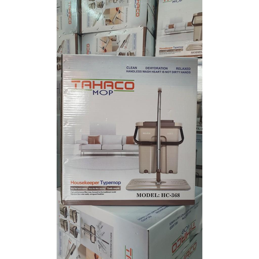 Thùng lau nhà thông minh đa năng 360 loại cao cấp thế hệ mới 2 ngăn tự vắt tặng kèm 2 bông lau bẹ lau