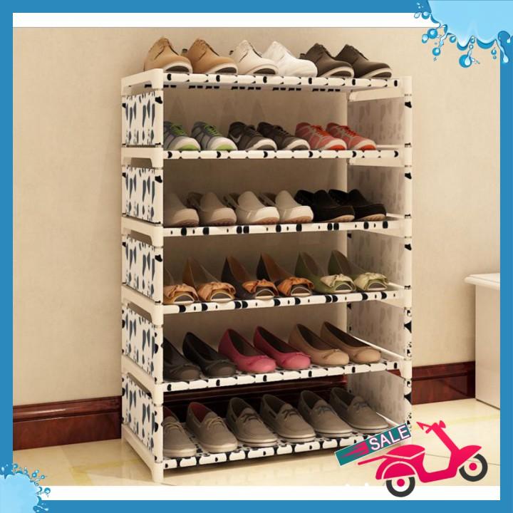 Kệ để giày dép 6 tầng hoa văn đẹp mắt