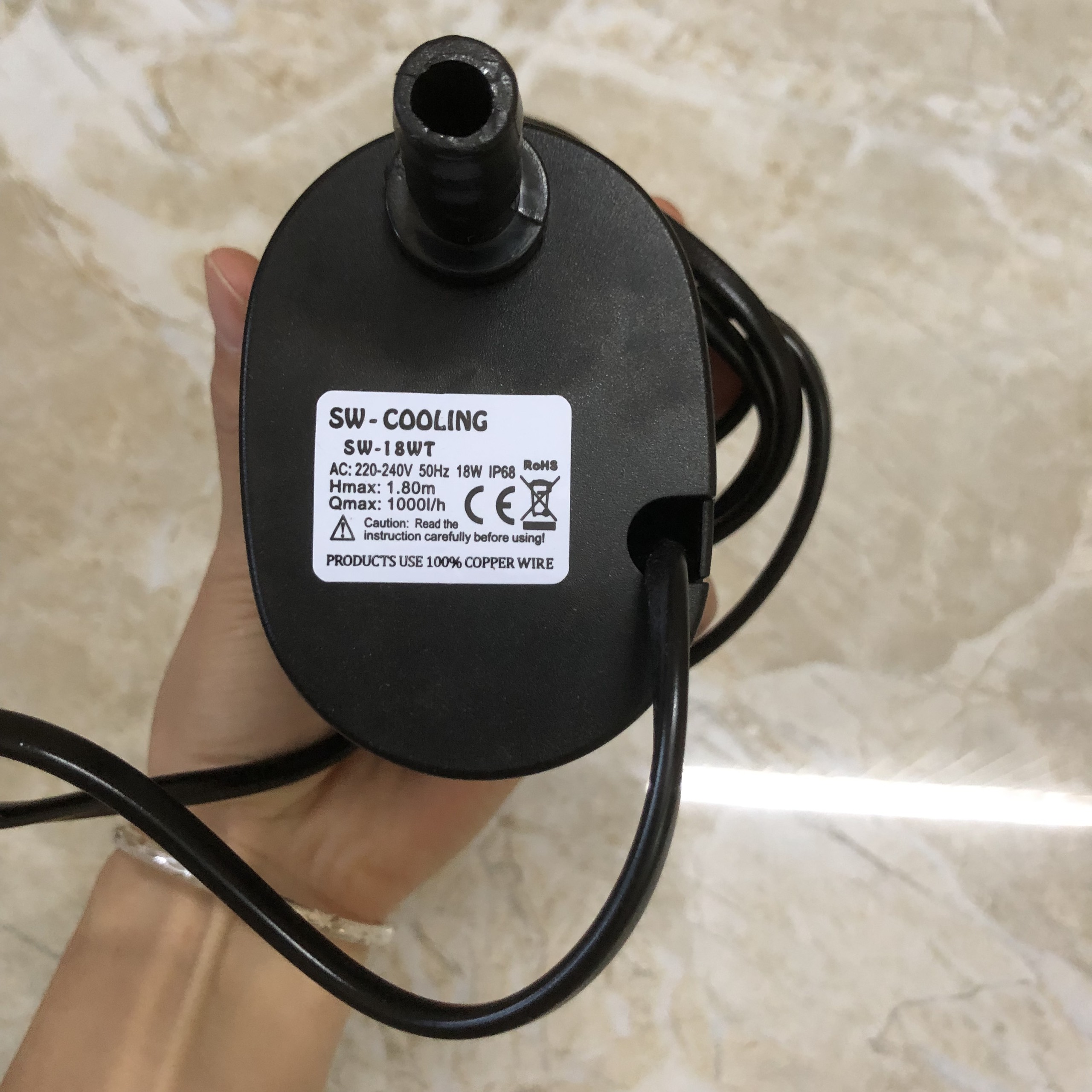 Máy Bơm Chìm Hồ Cá Thác Nước Hòn Non Bộ Tiều Cảnh 220V 18W