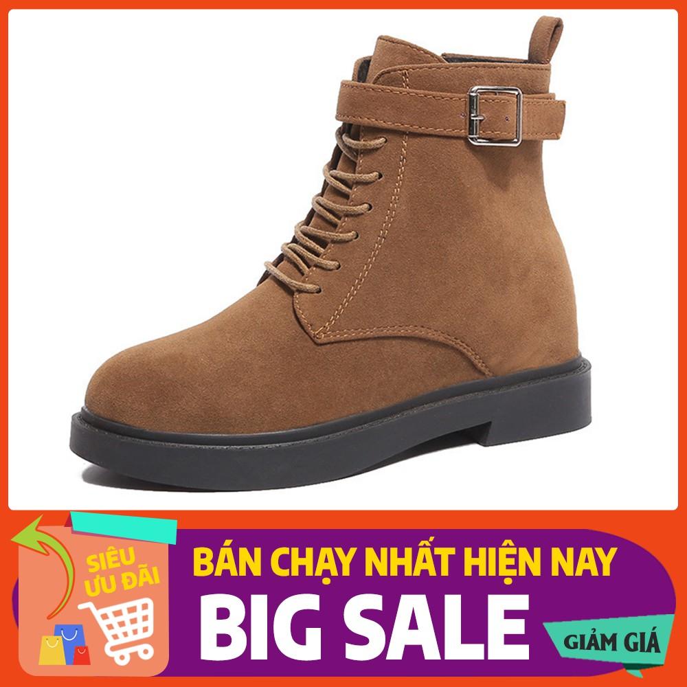 Giày boots mũi tròn cao cấp siêu xinh