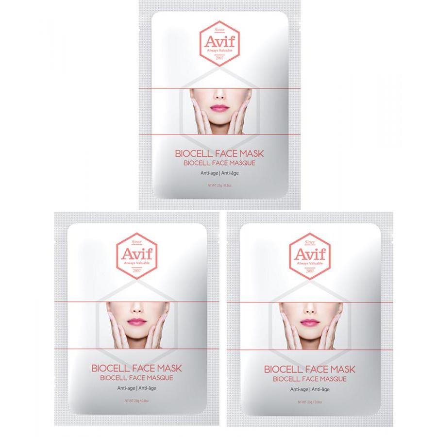 Combo 3 mặt nạ Avif biocell dưỡng da giảm lão hóa - Avif biocell anti-age face mask