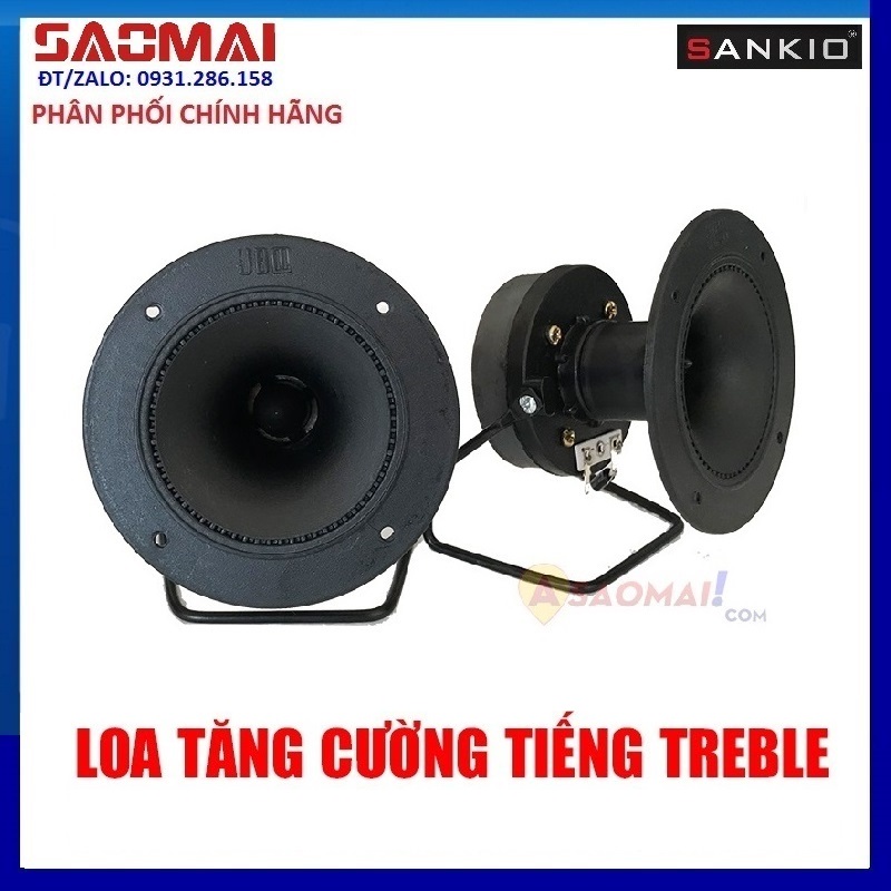 Bộ 2 Loa Treble Sankio JBM họng tròn, từ nam châm lớn 70mm - Hàn sẵn 2 tụ và 2m dây loa - Hàng chính hãng