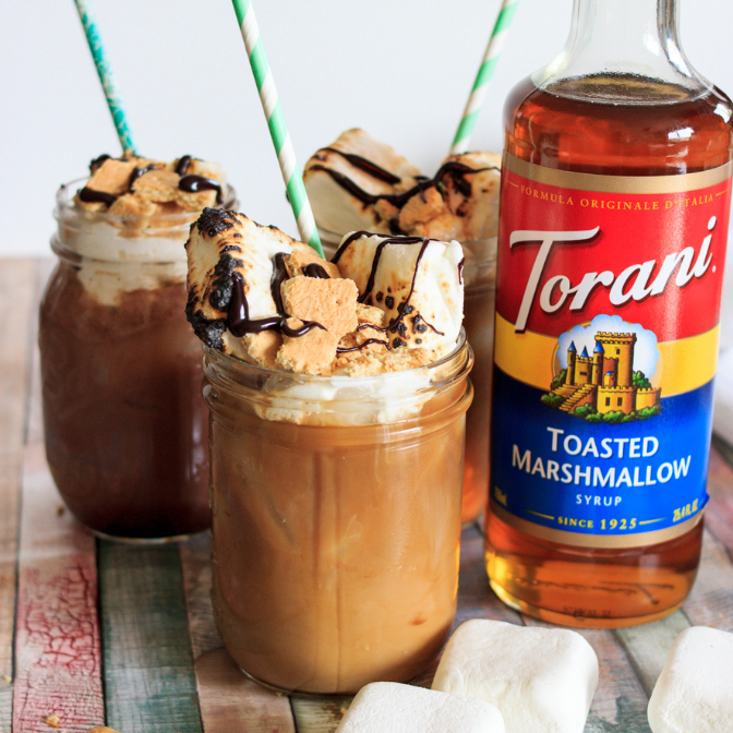 Siro Pha Chế Vị Kẹo Dẻo Nướng Torani Classic Toasted Marshmallow Syrup 750ml Mỹ