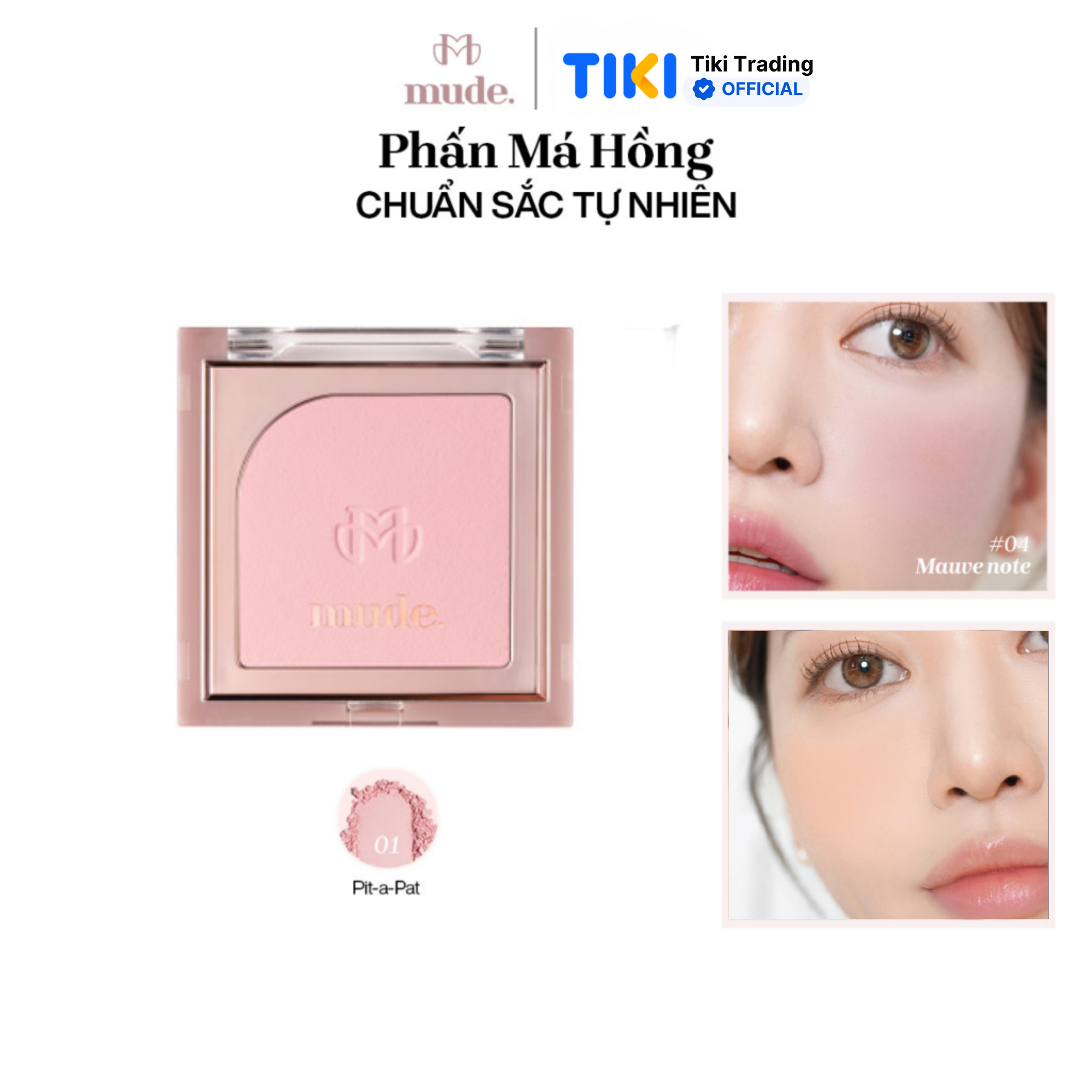 Phấn Má Hồng Mịn Lì Kiềm Dầu Chuẩn Màu mude Flutter Blusher (5g)