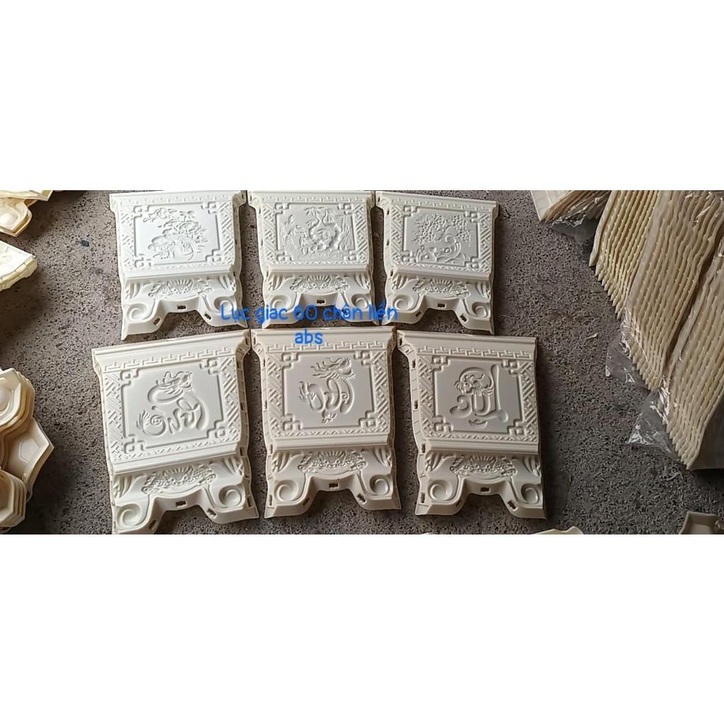Khuôn lục giác 60 chân liền chất liệu abs mẫu phúc lộc thọ trộn mai trúc cúc hàng dày dặn