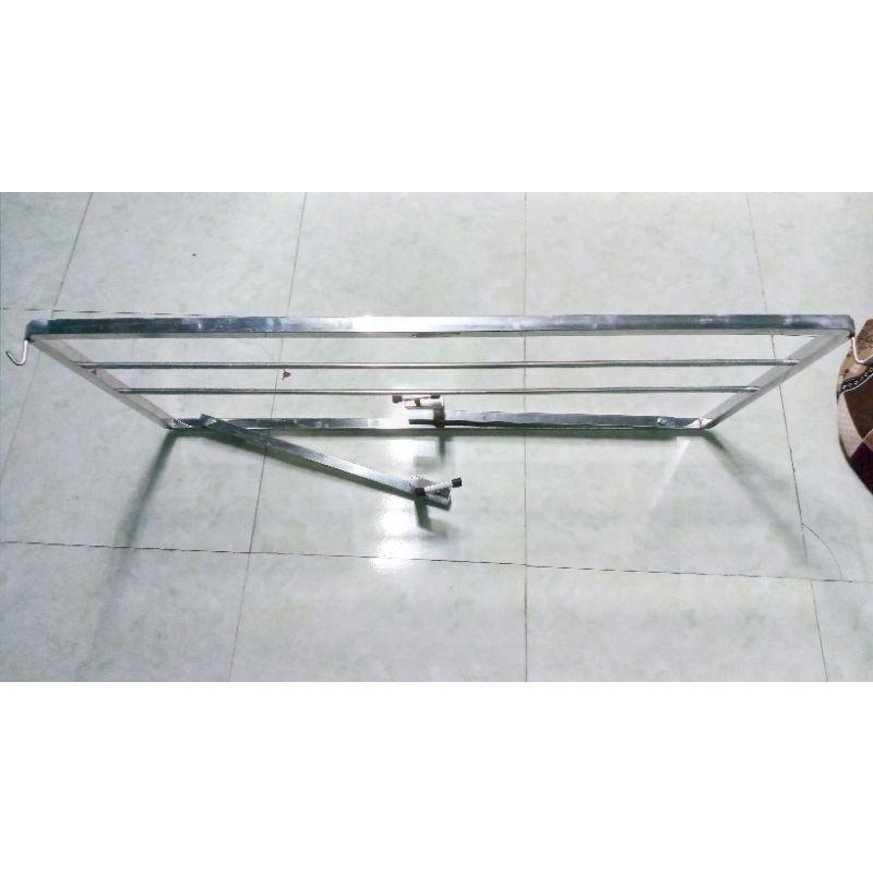 giàn phơi inox thông minh tự lắp 100% inox kt  d100× r50 (có thể đặt kt theo  yêu cầu)