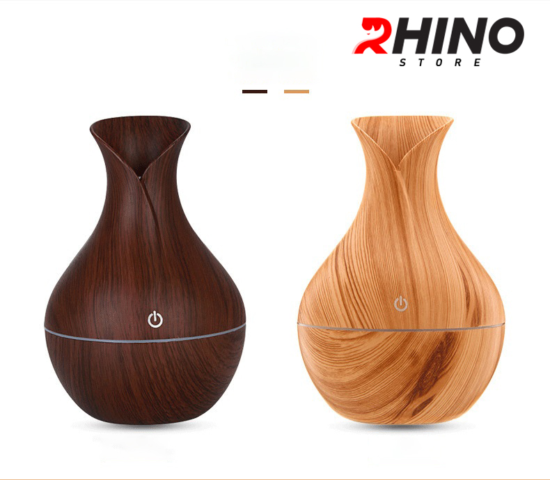 Máy phun sương tinh dầu tạo ẩm Rhino H401A hình bầu, dung tích 200ml nhiều màu - Hàng chính hãng