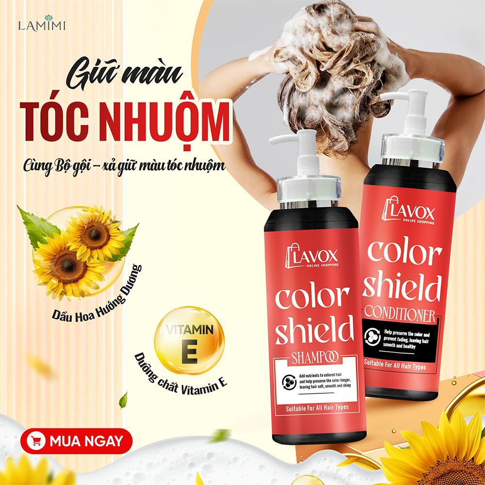 [SẢN PHẨM MỚI] Bộ Đôi Dầu Gội Xả Giữ Màu Tóc Nhuộm Lavox Online Shopping Lamimi 300ml Giúp Tóc Suôn Mượt, Mềm Mại