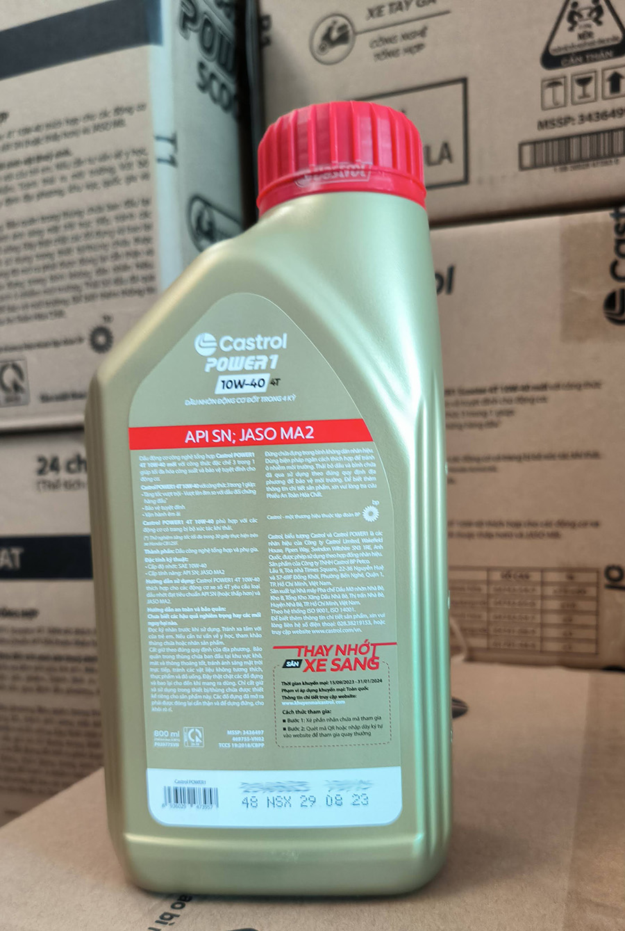 Dầu nhớt xe số Castrol Power 1 4T 10W-40, 800ml