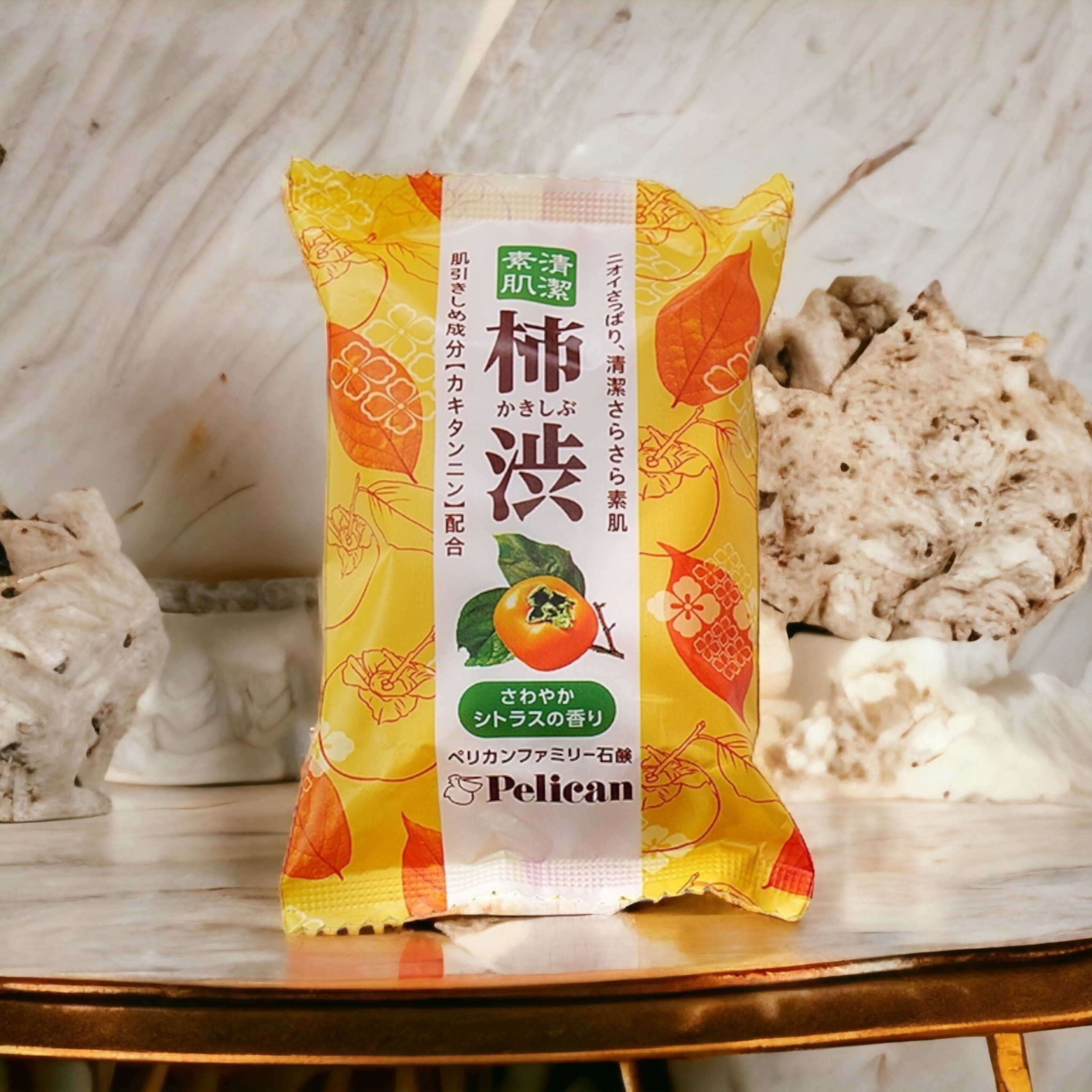 Xà Phòng Tắm Khử Mùi Cơ Thể Chiết Xuất Quả Hồng Pelican Family Soap KSB  (80g)