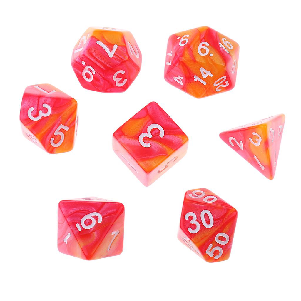 14 PCS Đa Diện Xúc Xắc D3 D4 D6 D8 D10 D12 D20 Chết cho GAME NHẬP VAI DND Bàn Chơi Game