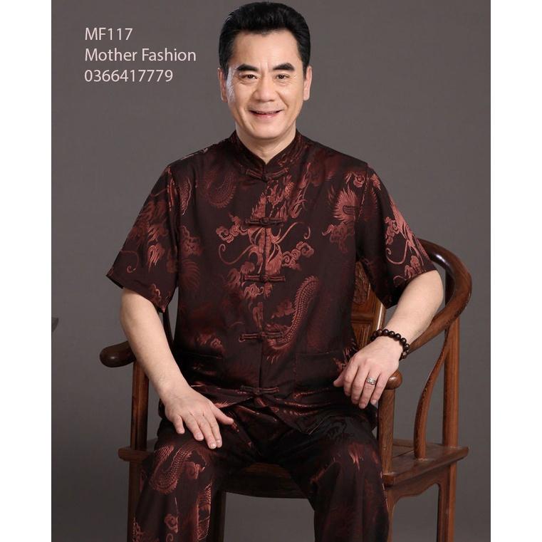 Bộ quần áo nam trung niên, quần áo cho ông già MF117