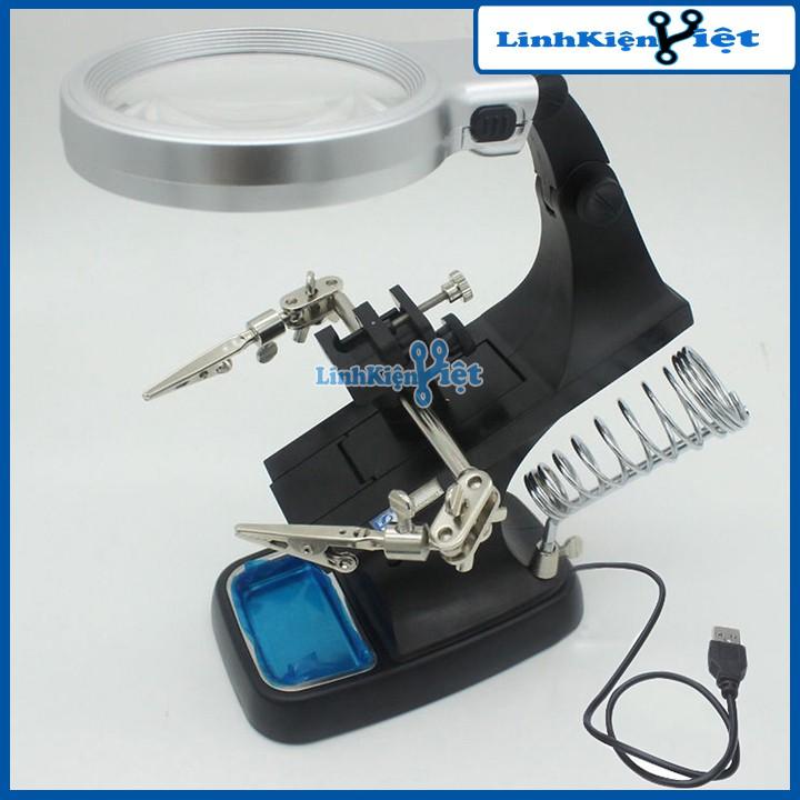 Kính Lúp Hàn Mạch Để Bàn Đa Năng TH-7023 3X/4.5X Quay 360 Độ