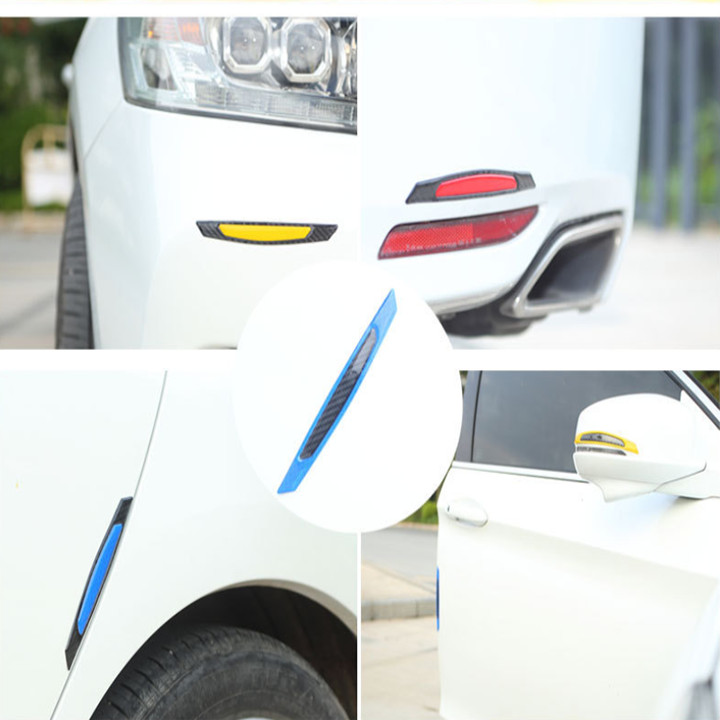 Nẹp chống va đập phản quang ô tô, xe hơi FQ112VD màu Vàng Đen