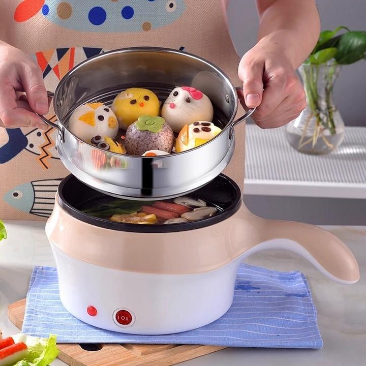 Nồi Lẩu Mini Modosa Đa Năng Chống Chính 2 Tầng Kèm Giá Hấp - Hàng Chính Hãng