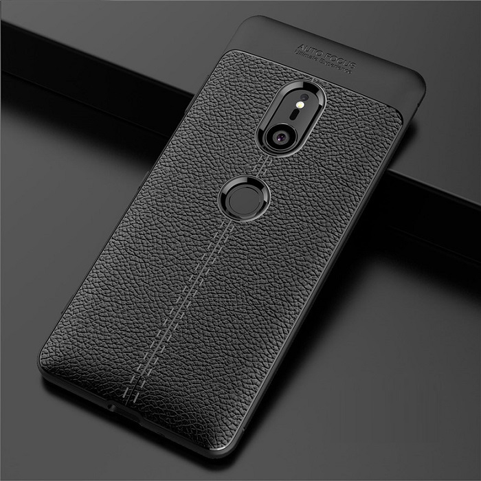 Ốp lưng silicon giả da, chống sốc chính hãng Auto Focus dành cho Sony Xperia XZ2