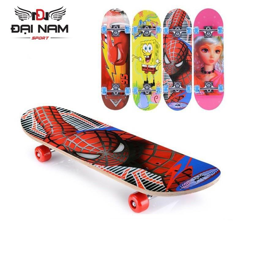 Ván Trượt Skateboard Trẻ Em Nhiều Họa Tiết Kích Thước 60cm