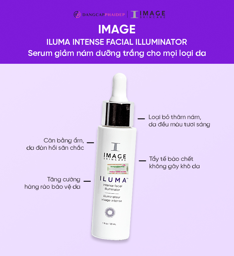 Serum trị nám trắng da image iluma intense facial illuminator 30ml