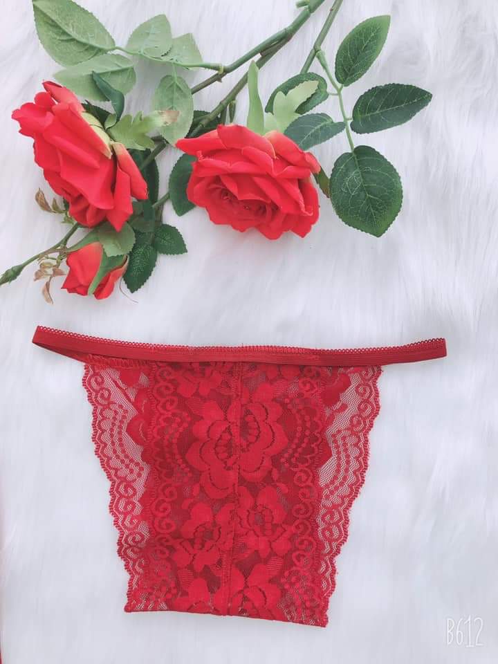 [Rose Sleepwear] Váy ngủ lụa xẻ tà sexy tặng kèm quần chíp ren gợi cảm xinh xắn