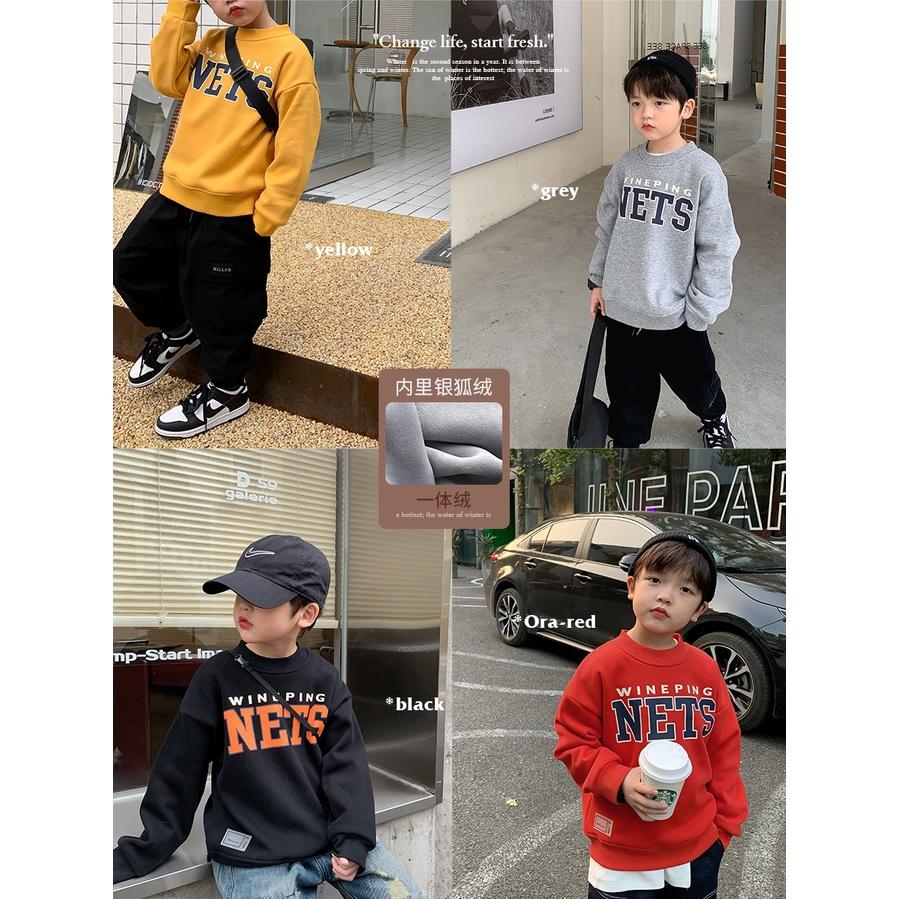 Áo thun dài tay sweater cho bé trai bé gái Magickids in chữ Hàn Quốc form rộng Quần áo trẻ em thu đông AO22052