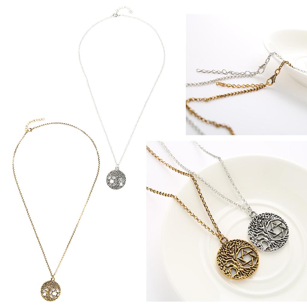Vintage  Of Life Round Pendant Necklace For Women