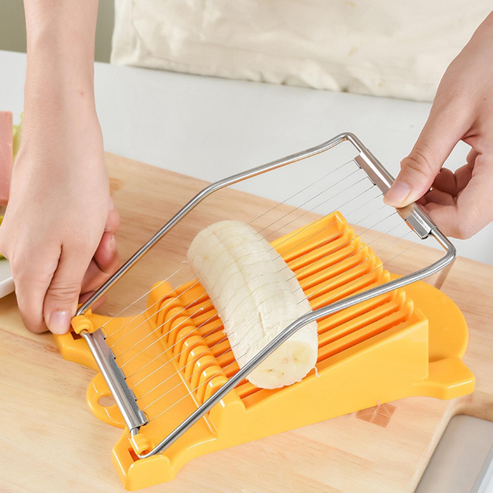 Luncheon Meat Slicer 304 Reinforced Stainless Steel Boiled Egg Fruit Soft Cheese Slicer Spam Cutter