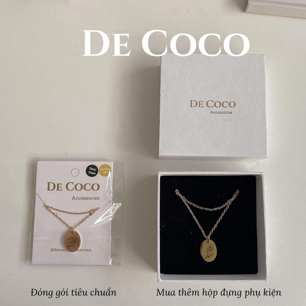 Vòng cổ titan sinh nhật, vòng cổ hoa làm quà tặng, Birthday Necklace De Coco