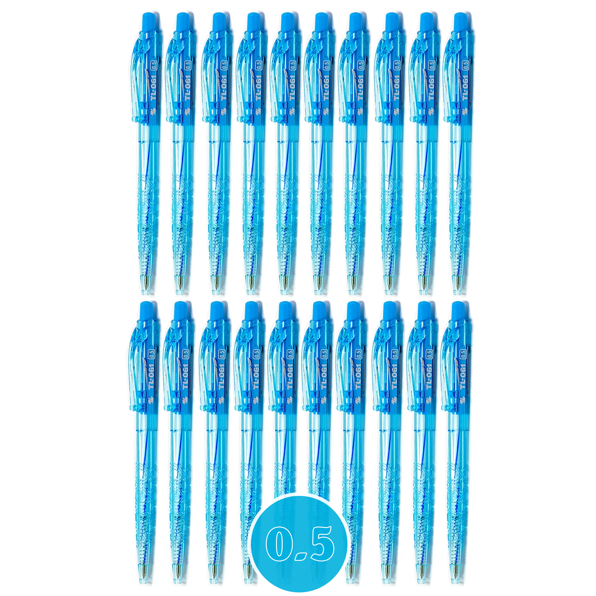 Bút Bi Thiên Long Tl - 061 Mực Xanhđenđỏ - Xanh - Combo 20